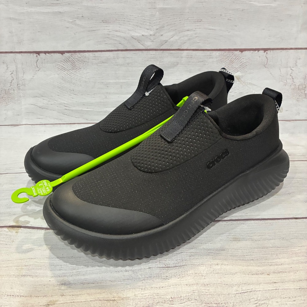 Crocs Mellow Ease Slip On Sneakers Mens 10 Black LiteRide Recovery 210500-060
